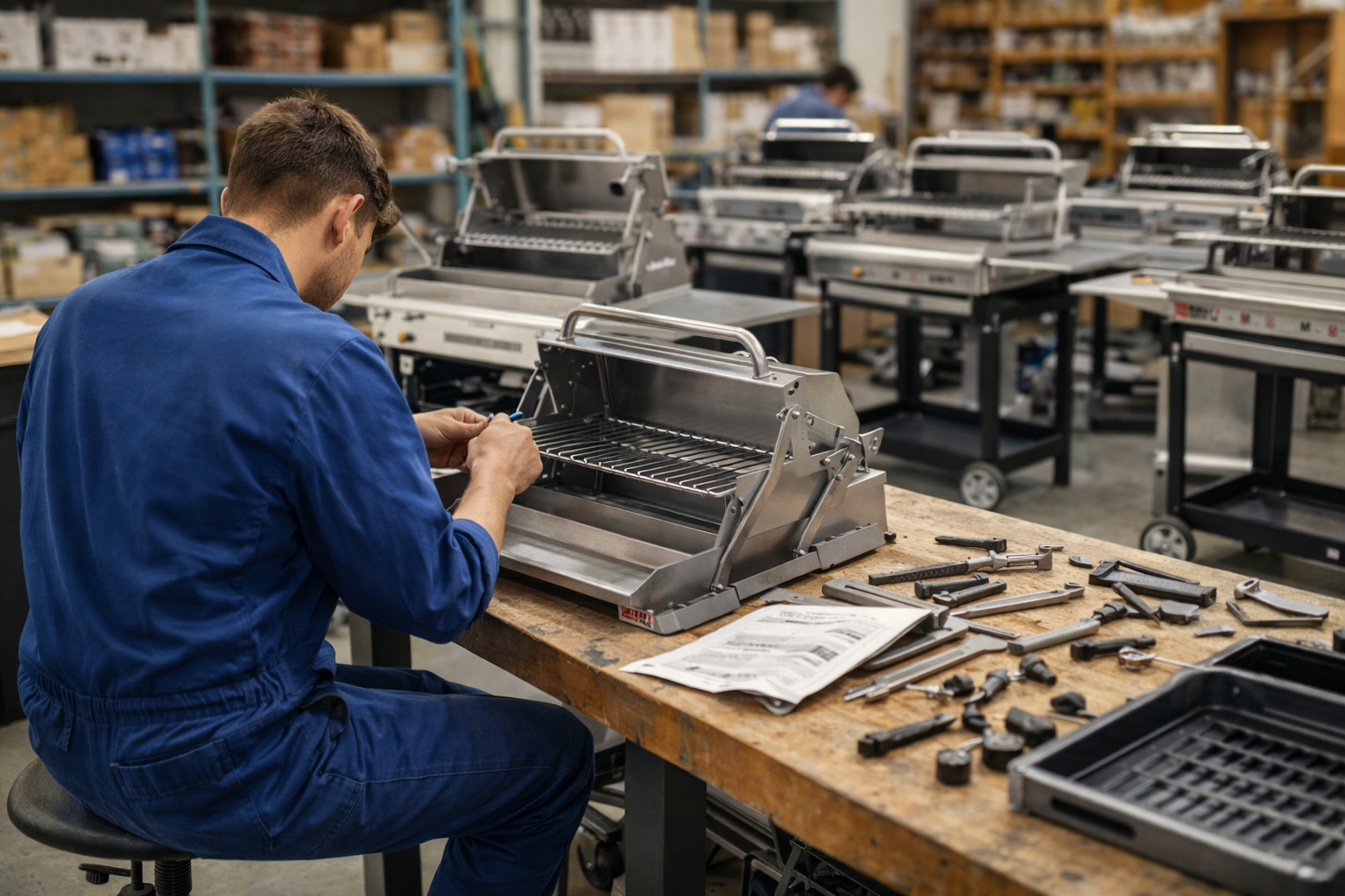 Barbecue français MFOG en situation de cuisson